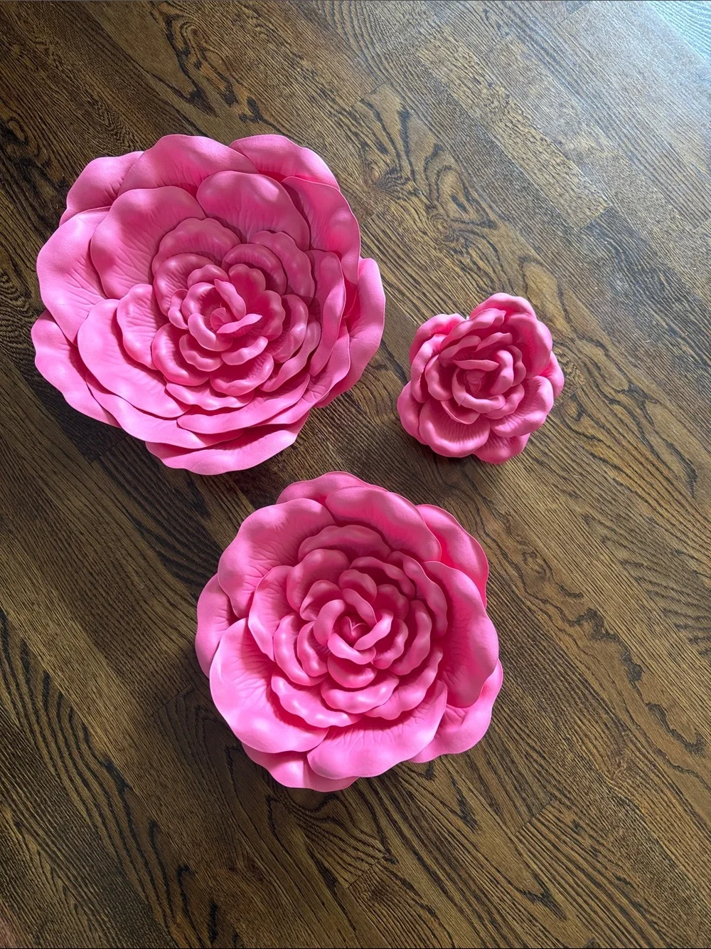 Stanley Pink Faux Floral Wall Flower Trio